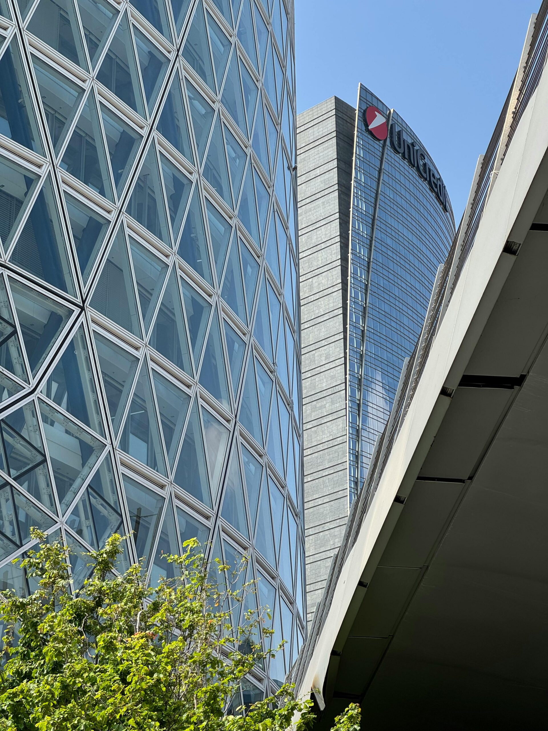 Business district con architettura contemporanea